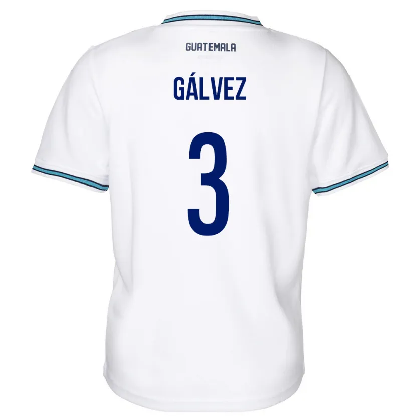 Danxen Mujer Camiseta Guatemala Fredy Gálvez #3 Blanco 1ª Equipación 24-26 La Camisa México