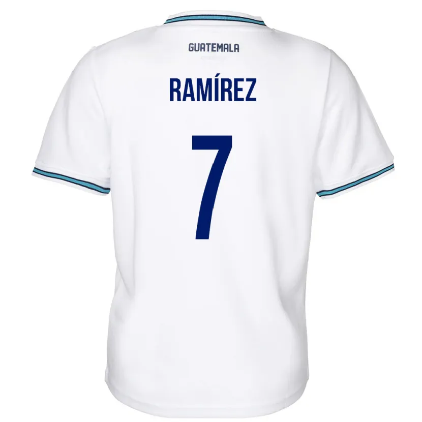 Danxen Mujer Camiseta Guatemala Leslie Ramírez #7 Blanco 1ª Equipación 24-26 La Camisa México