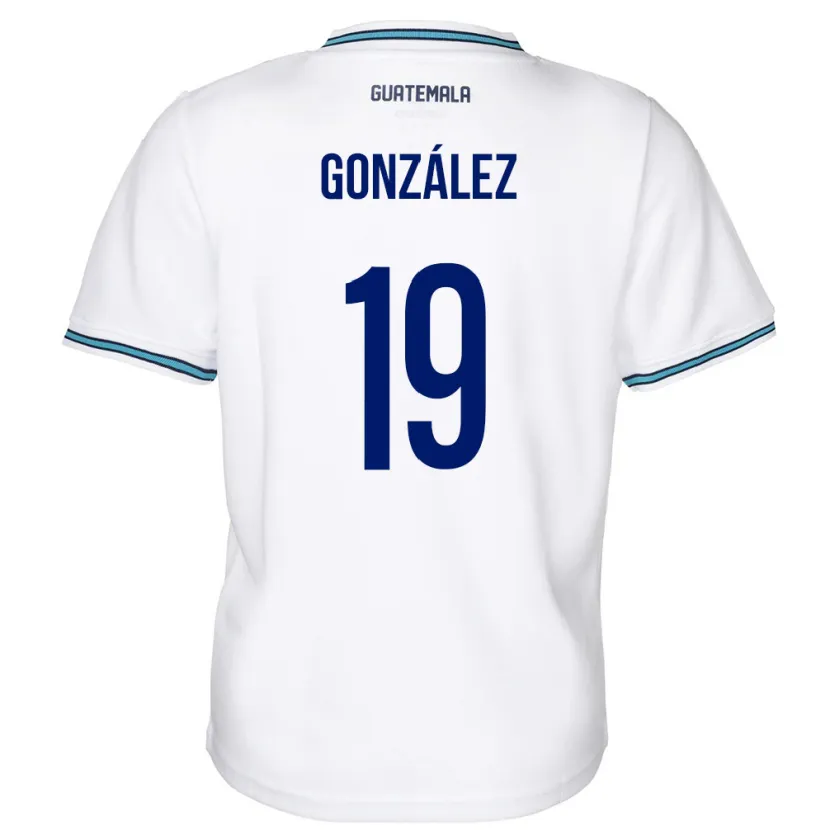 Danxen Mujer Camiseta Guatemala Karen González #19 Blanco 1ª Equipación 24-26 La Camisa México