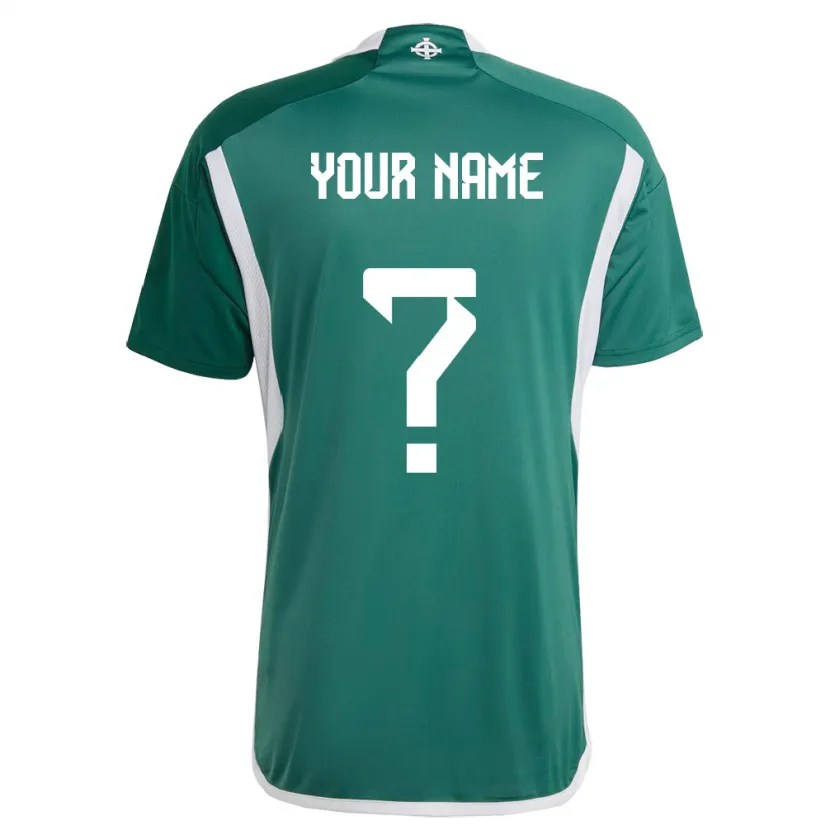 Danxen Mujer Camiseta Irlanda Del Norte Su Nombre #0 Verde 1ª Equipación 24-26 La Camisa México