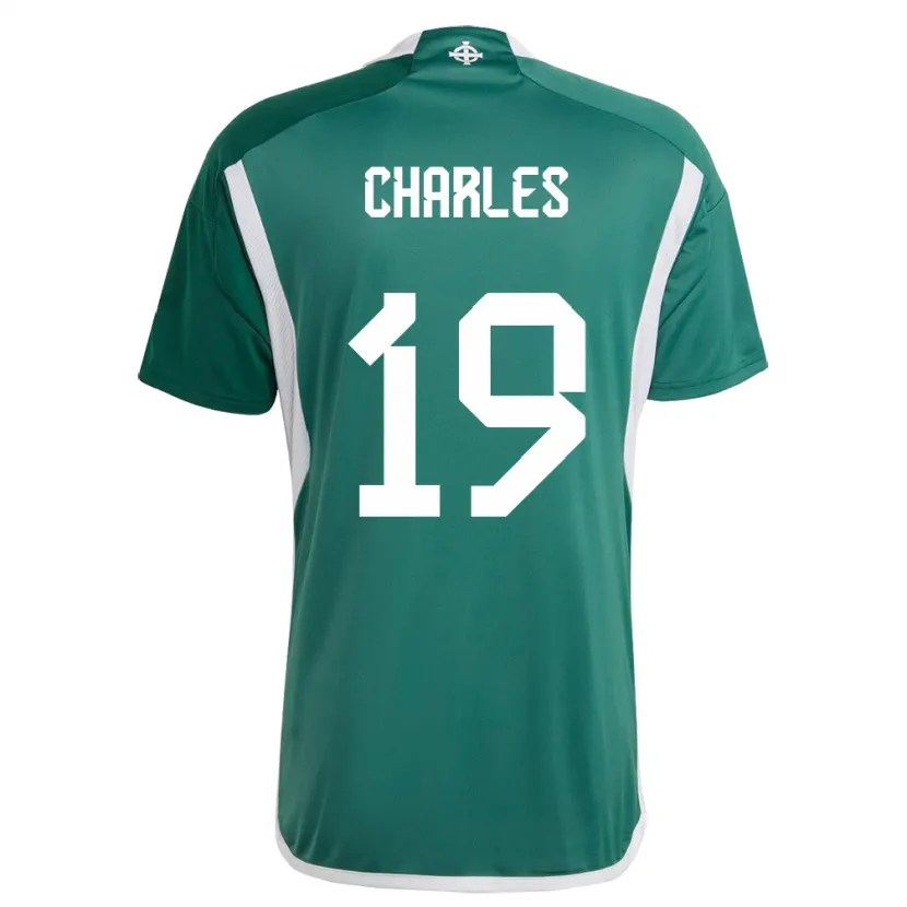 Danxen Mujer Camiseta Irlanda Del Norte Shea Charles #19 Verde 1ª Equipación 24-26 La Camisa México
