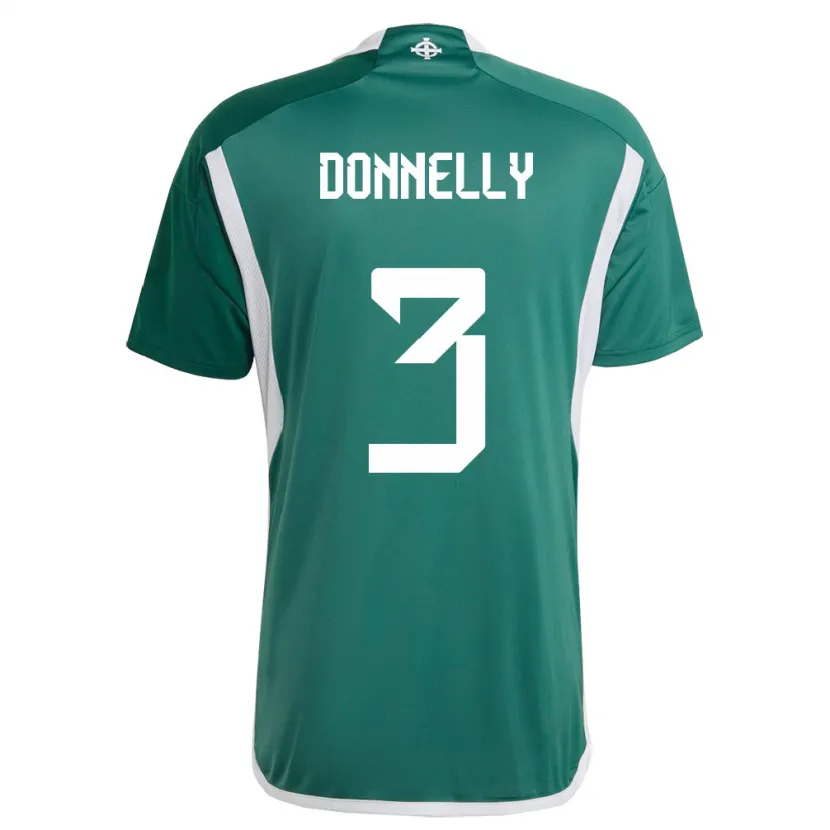Danxen Mujer Camiseta Irlanda Del Norte Aaron Donnelly #3 Verde 1ª Equipación 24-26 La Camisa México