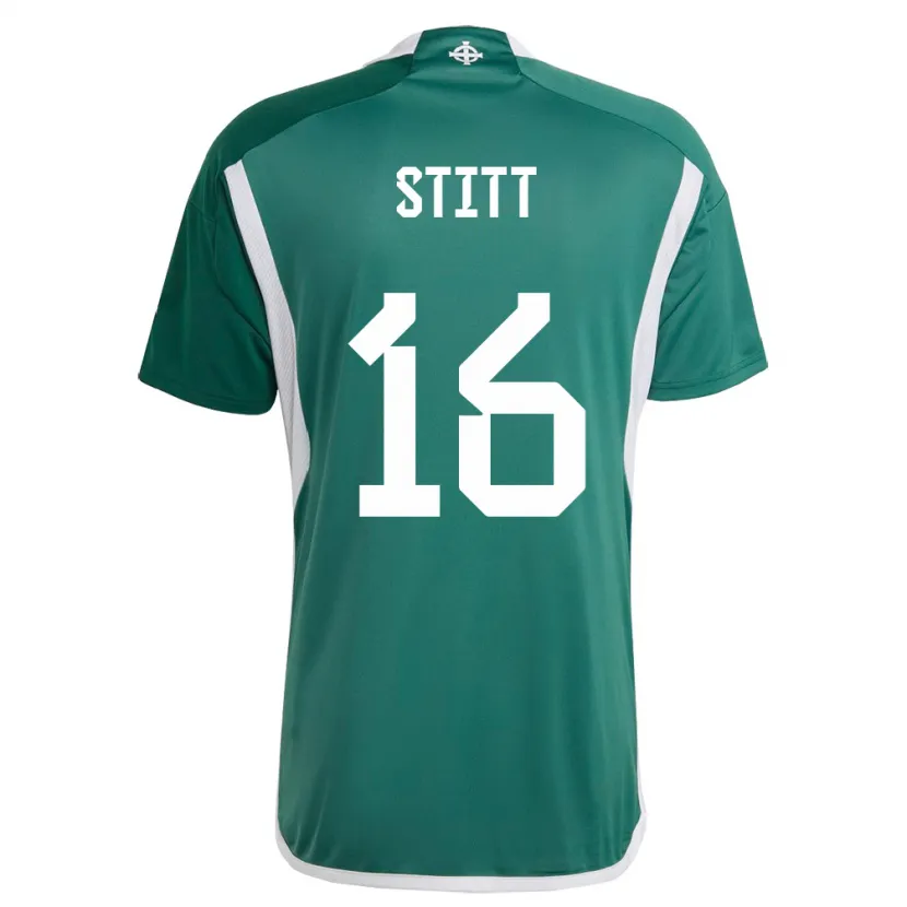 Danxen Mujer Camiseta Irlanda Del Norte Dylan Stitt #16 Verde 1ª Equipación 24-26 La Camisa México