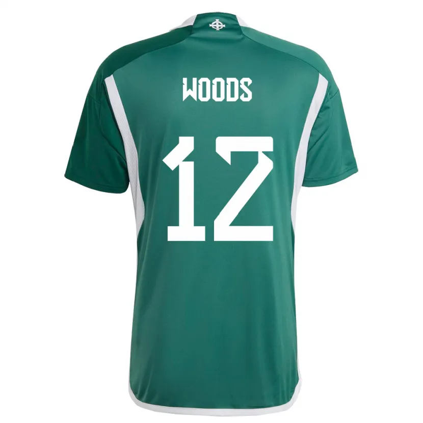 Danxen Mujer Camiseta Irlanda Del Norte Lilie Woods #12 Verde 1ª Equipación 24-26 La Camisa México
