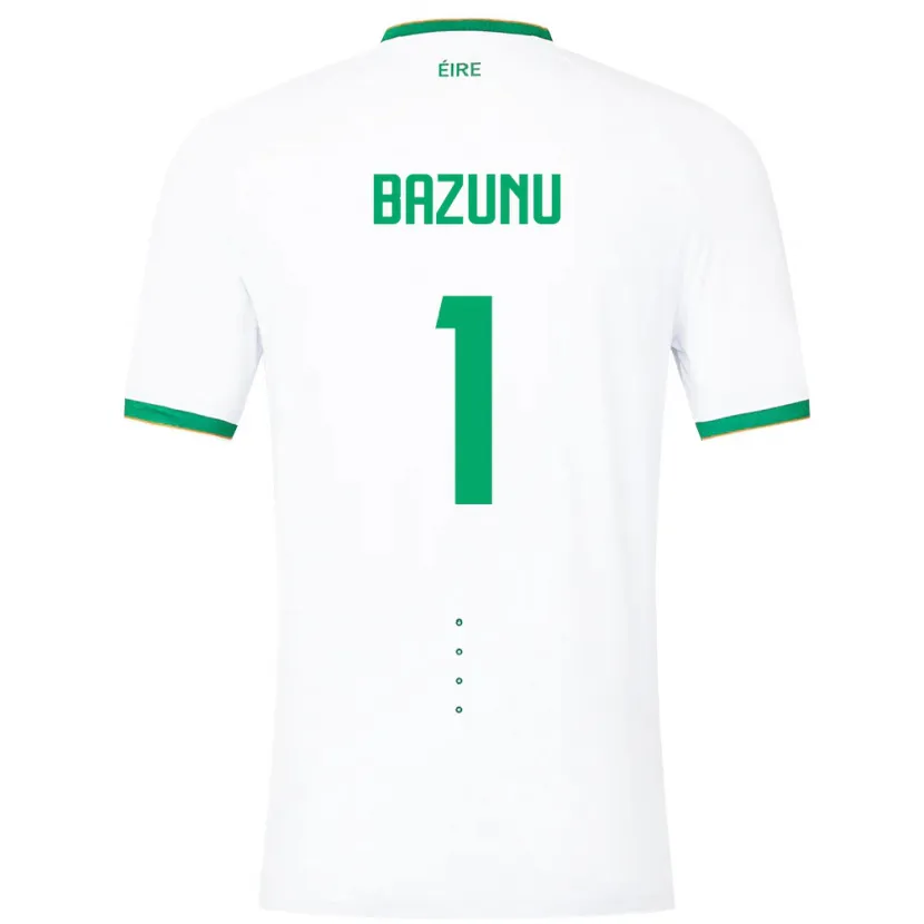Danxen Mujer Camiseta Irlanda Gavin Bazunu #1 Blanco 2ª Equipación 24-26 La Camisa México