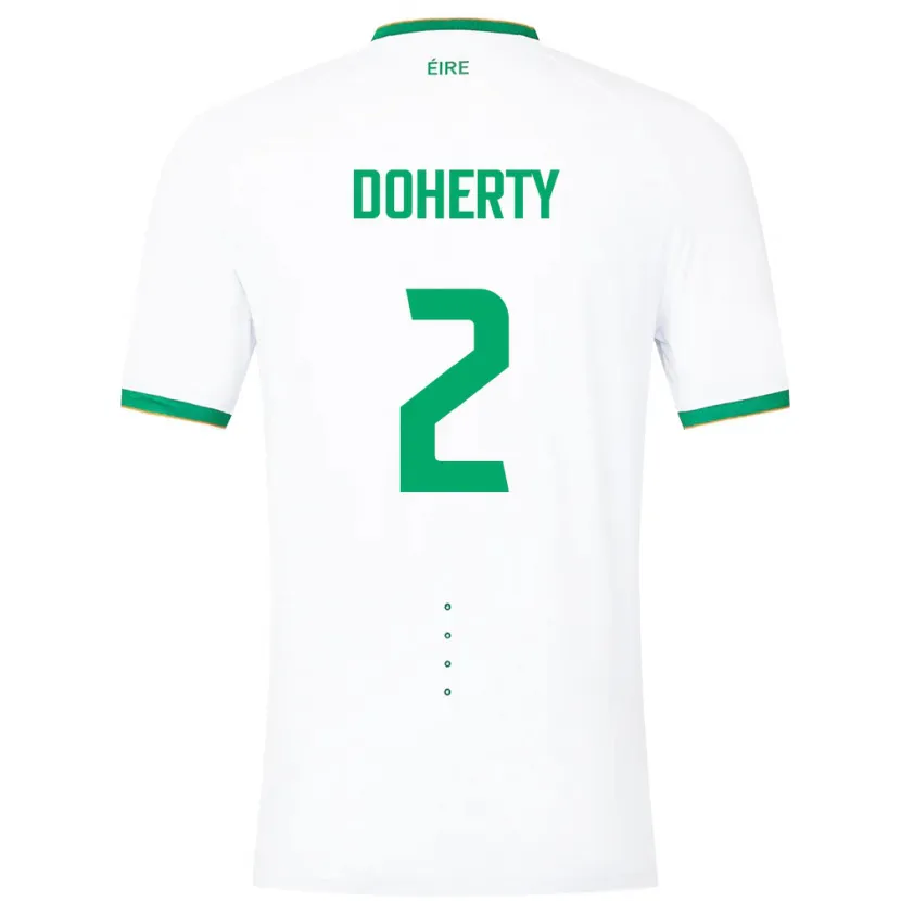 Danxen Mujer Camiseta Irlanda Matt Doherty #2 Blanco 2ª Equipación 24-26 La Camisa México