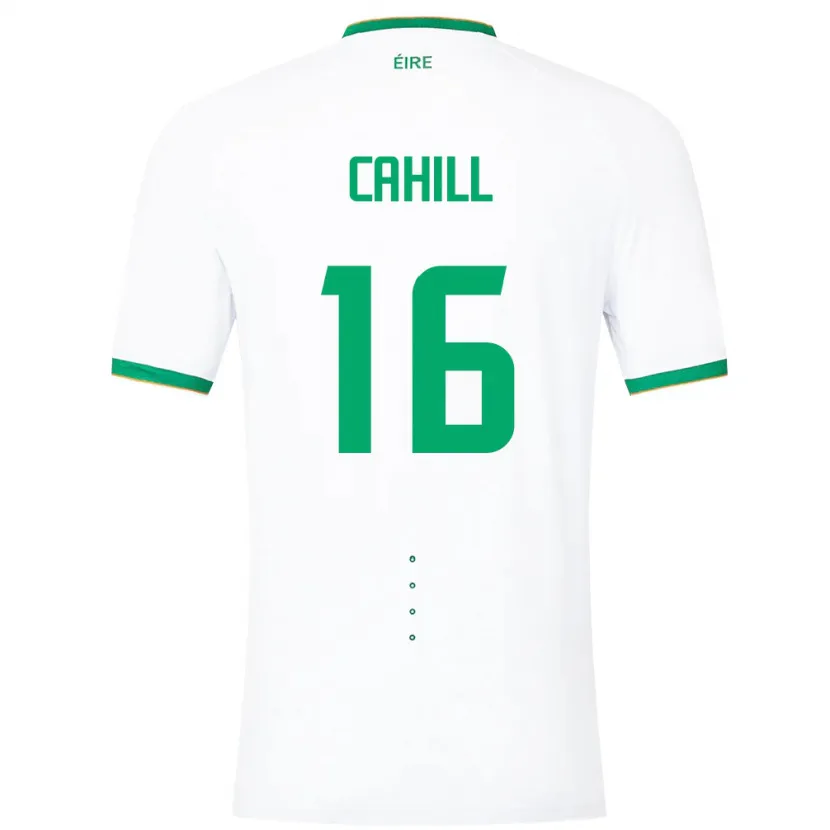Danxen Mujer Camiseta Irlanda Killian Cahill #16 Blanco 2ª Equipación 24-26 La Camisa México