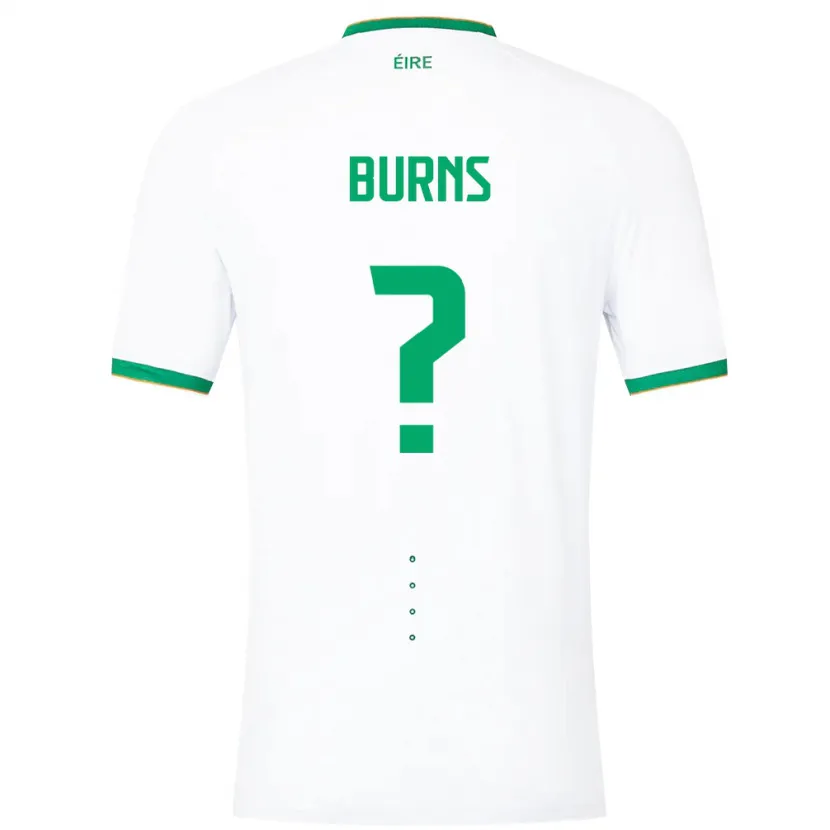 Danxen Mujer Camiseta Irlanda Darragh Burns #0 Blanco 2ª Equipación 24-26 La Camisa México