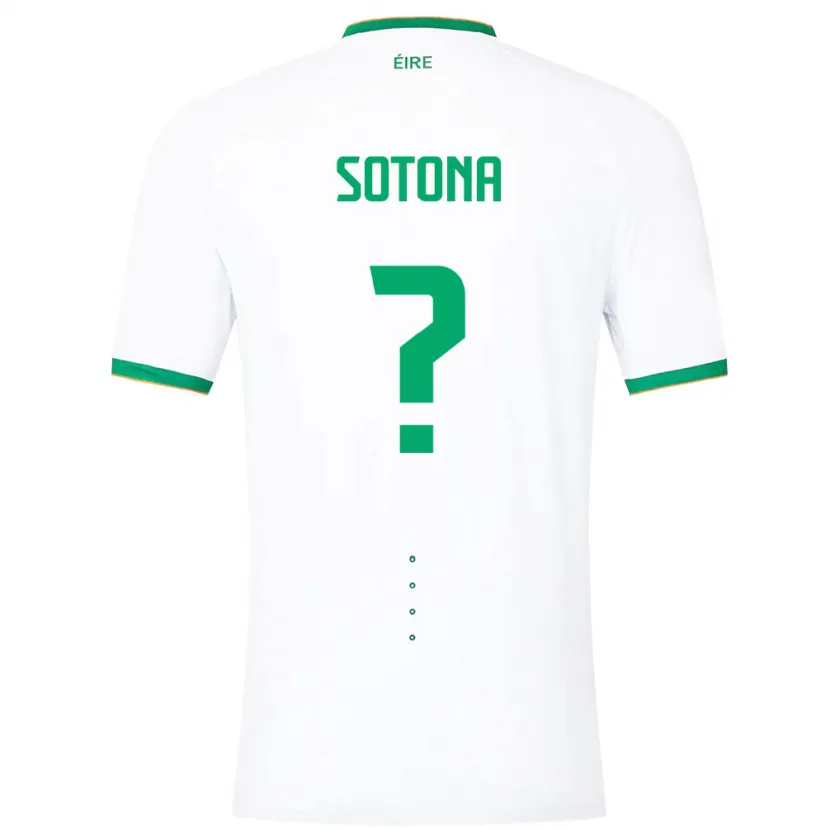 Danxen Mujer Camiseta Irlanda Deji Sotona #0 Blanco 2ª Equipación 24-26 La Camisa México