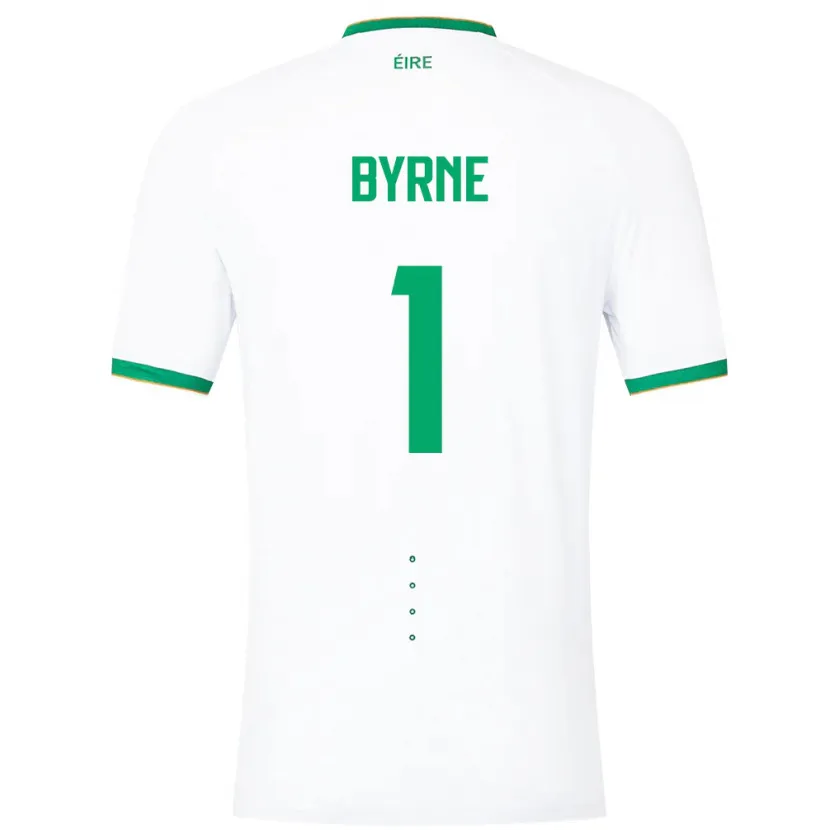 Danxen Mujer Camiseta Irlanda Reece Byrne #1 Blanco 2ª Equipación 24-26 La Camisa México