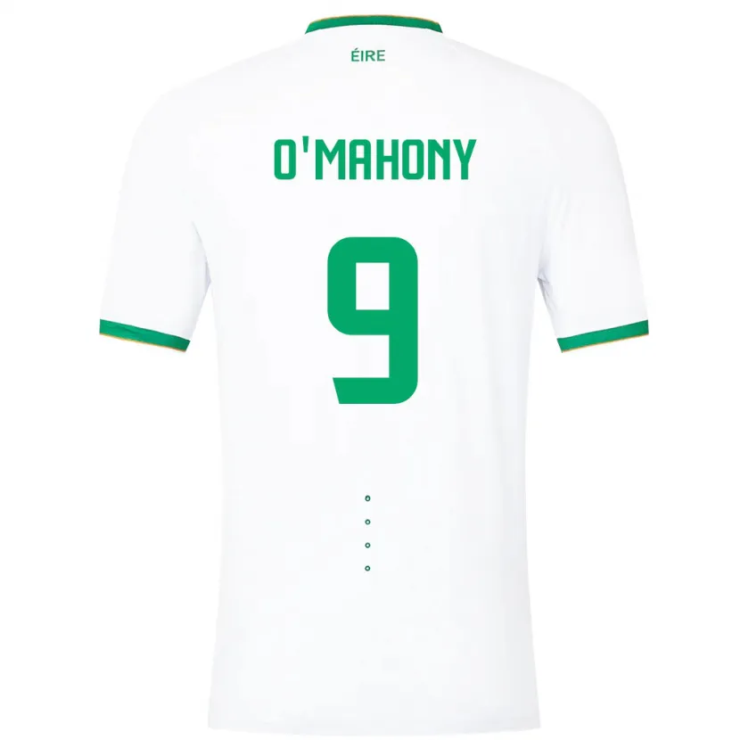 Danxen Mujer Camiseta Irlanda Mark O'mahony #9 Blanco 2ª Equipación 24-26 La Camisa México