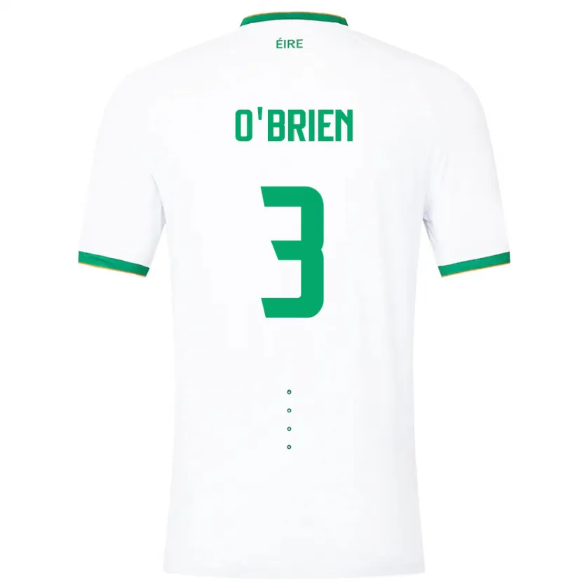 Danxen Mujer Camiseta Irlanda Luke O'brien #3 Blanco 2ª Equipación 24-26 La Camisa México