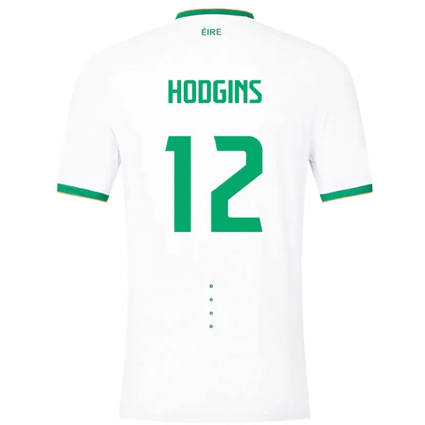 Danxen Mujer Camiseta Irlanda Gavin Hodgins #12 Blanco 2ª Equipación 24-26 La Camisa México