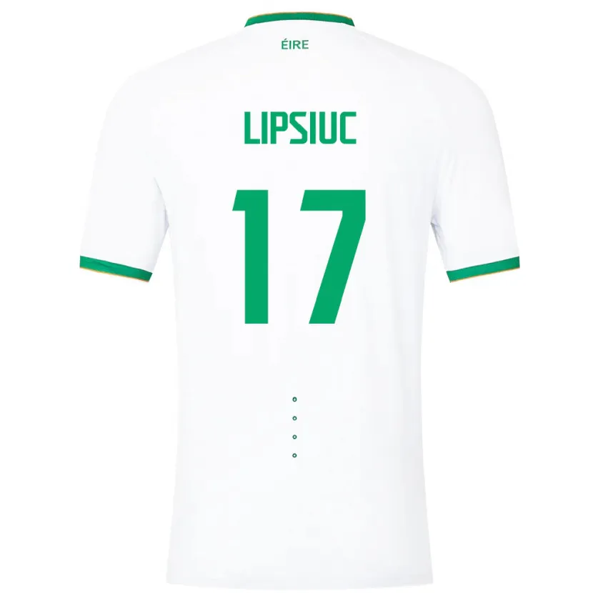 Danxen Mujer Camiseta Irlanda Darius Lipsiuc #17 Blanco 2ª Equipación 24-26 La Camisa México