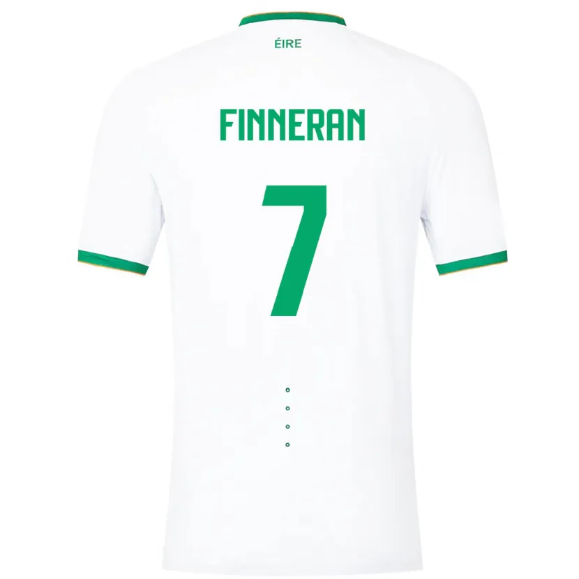 Danxen Mujer Camiseta Irlanda Rory Finneran #7 Blanco 2ª Equipación 24-26 La Camisa México