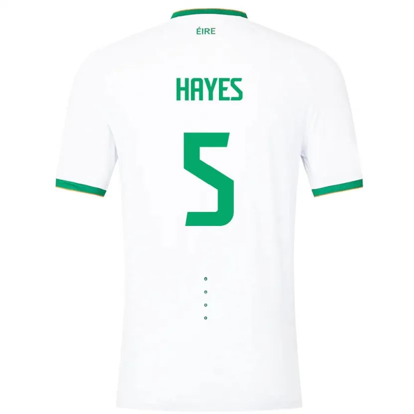 Danxen Mujer Camiseta Irlanda Caitlin Hayes #5 Blanco 2ª Equipación 24-26 La Camisa México