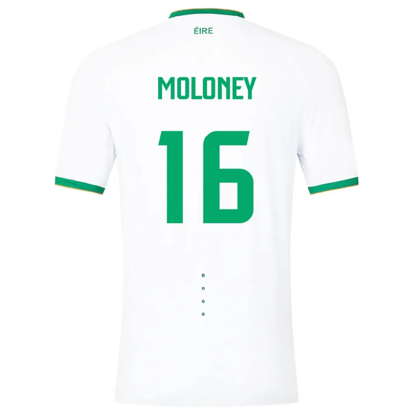 Danxen Mujer Camiseta Irlanda Grace Moloney #16 Blanco 2ª Equipación 24-26 La Camisa México