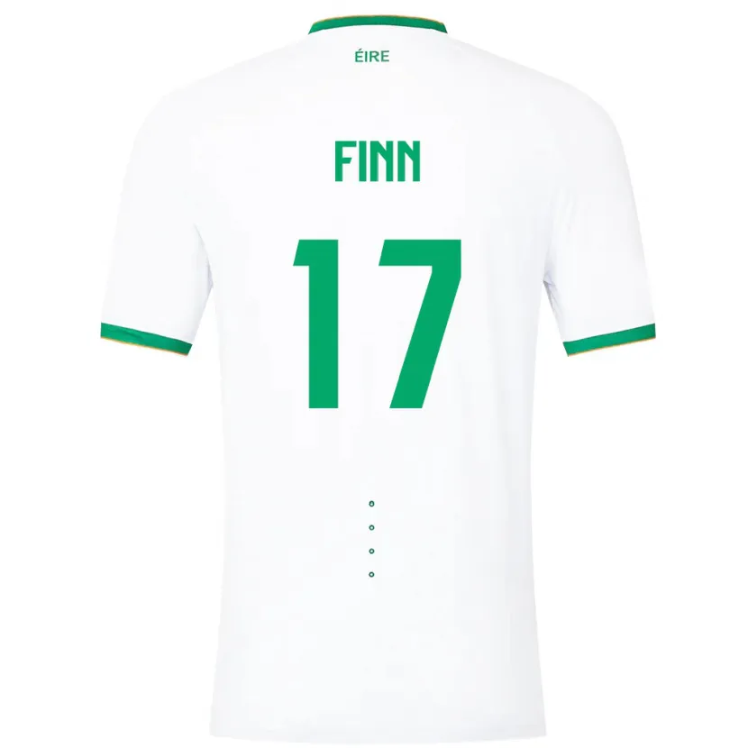 Danxen Mujer Camiseta Irlanda Jamie Finn #17 Blanco 2ª Equipación 24-26 La Camisa México
