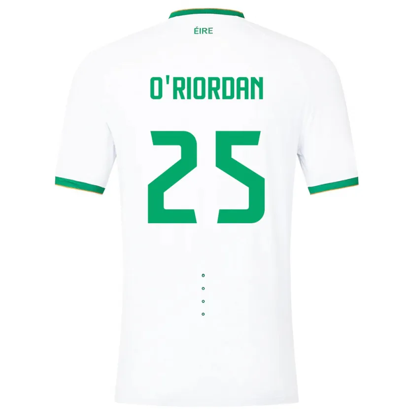 Danxen Mujer Camiseta Irlanda Claire O'riordan #25 Blanco 2ª Equipación 24-26 La Camisa México