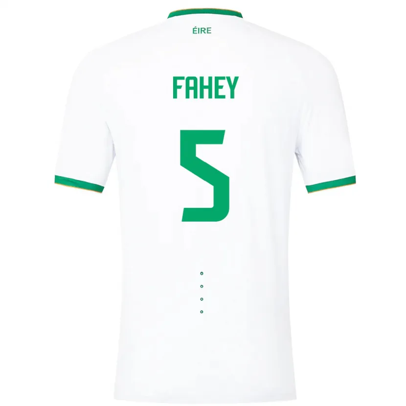 Danxen Mujer Camiseta Irlanda Niamh Fahey #5 Blanco 2ª Equipación 24-26 La Camisa México