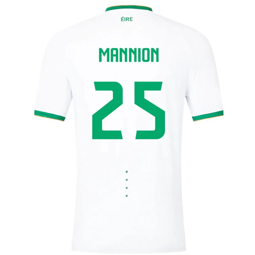 Danxen Mujer Camiseta Irlanda Aoife Mannion #25 Blanco 2ª Equipación 24-26 La Camisa México