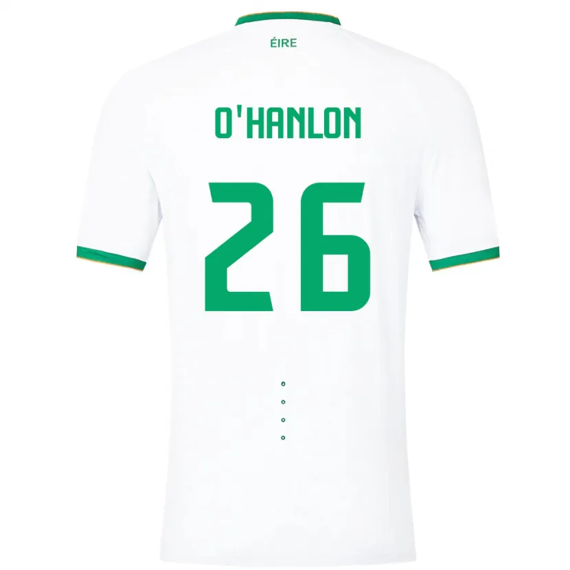 Danxen Mujer Camiseta Irlanda Tara O'hanlon #26 Blanco 2ª Equipación 24-26 La Camisa México