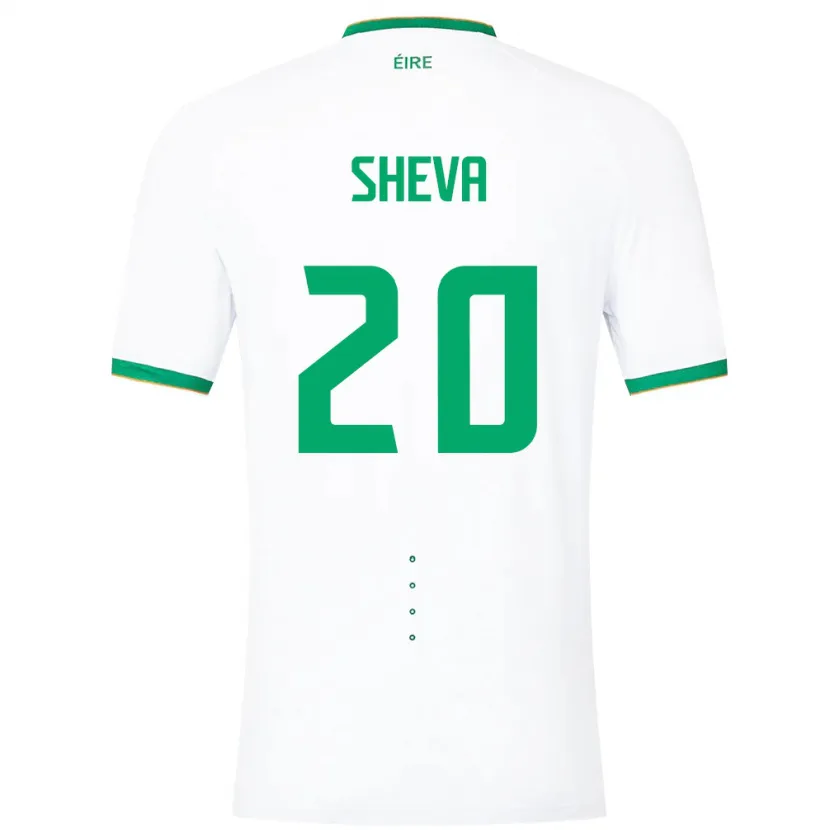 Danxen Mujer Camiseta Irlanda Marissa Sheva #20 Blanco 2ª Equipación 24-26 La Camisa México