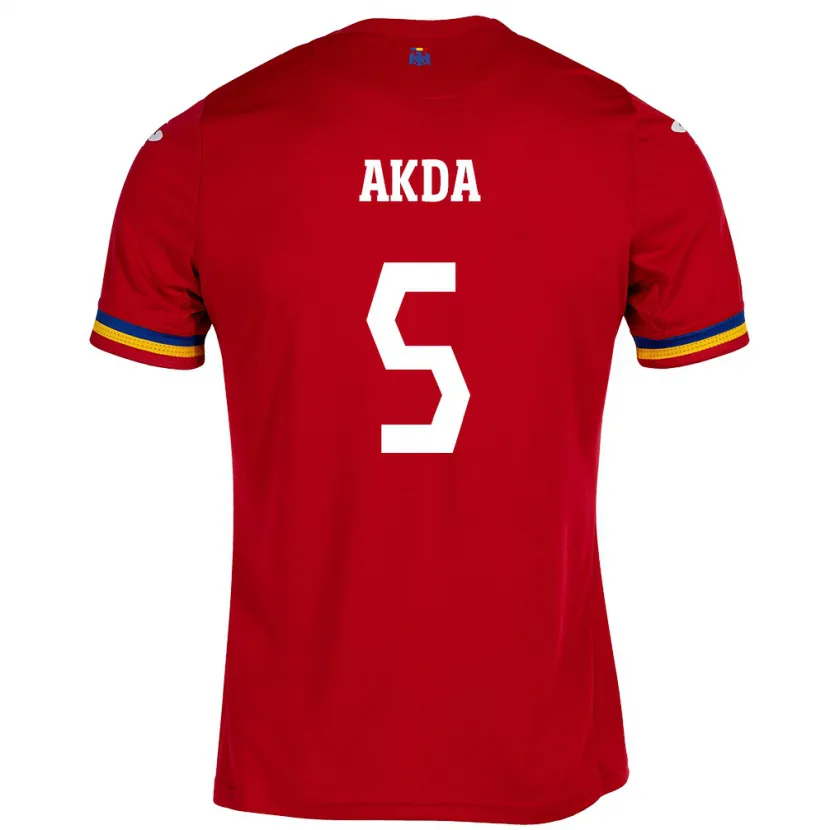Danxen Mujer Camiseta Rumania Ümit Akdağ #5 Rojo 2ª Equipación 24-26 La Camisa México