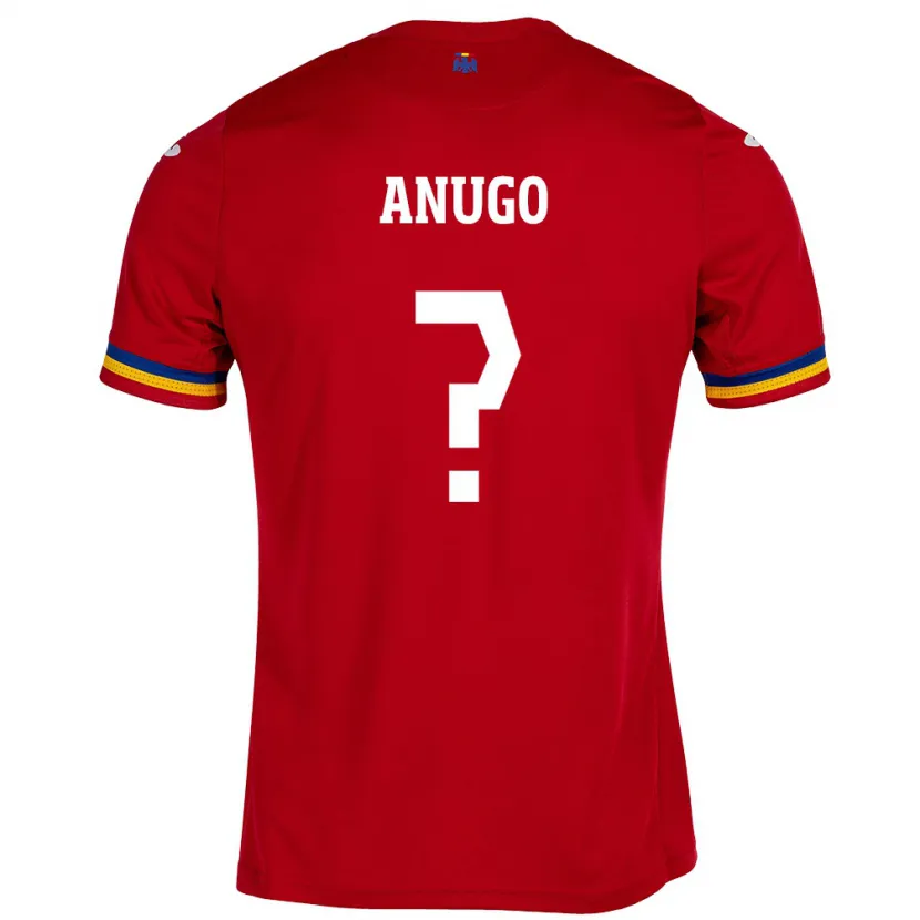 Danxen Mujer Camiseta Rumania David Anugo #0 Rojo 2ª Equipación 24-26 La Camisa México