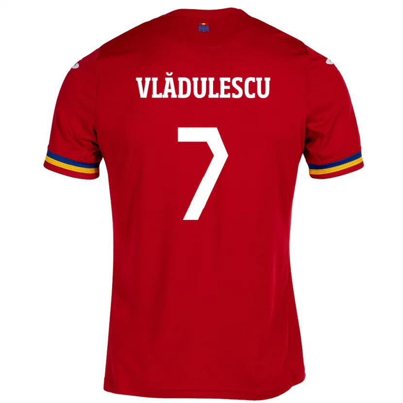 Danxen Mujer Camiseta Rumania Ana Maria Vlădulescu #7 Rojo 2ª Equipación 24-26 La Camisa México