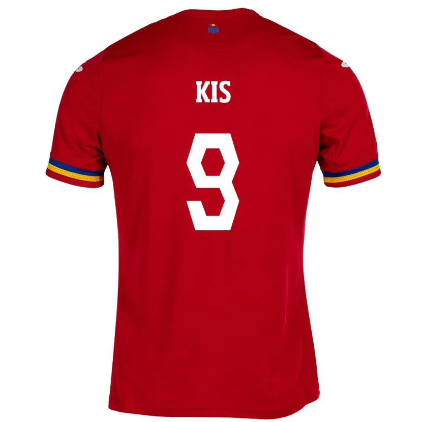Danxen Mujer Camiseta Rumania Anita Kis #9 Rojo 2ª Equipación 24-26 La Camisa México