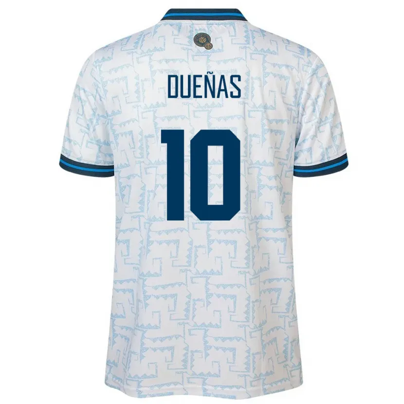 Danxen Mujer Camiseta El Salvador Enrico Dueñas #10 Blanco 2ª Equipación 24-26 La Camisa México