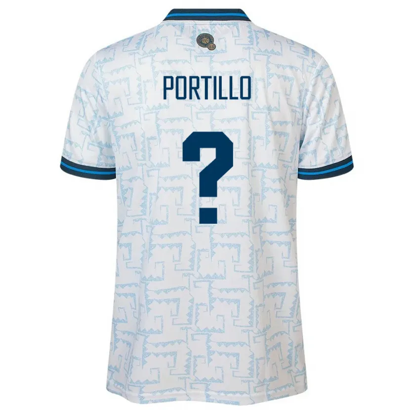 Danxen Mujer Camiseta El Salvador Cristian Portillo #0 Blanco 2ª Equipación 24-26 La Camisa México