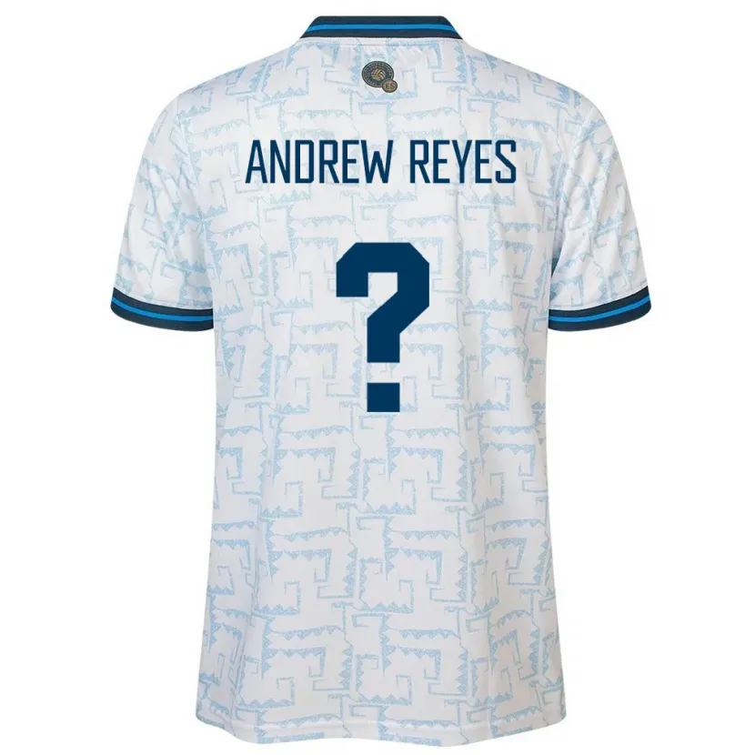 Danxen Mujer Camiseta El Salvador Andrew Reyes #0 Blanco 2ª Equipación 24-26 La Camisa México