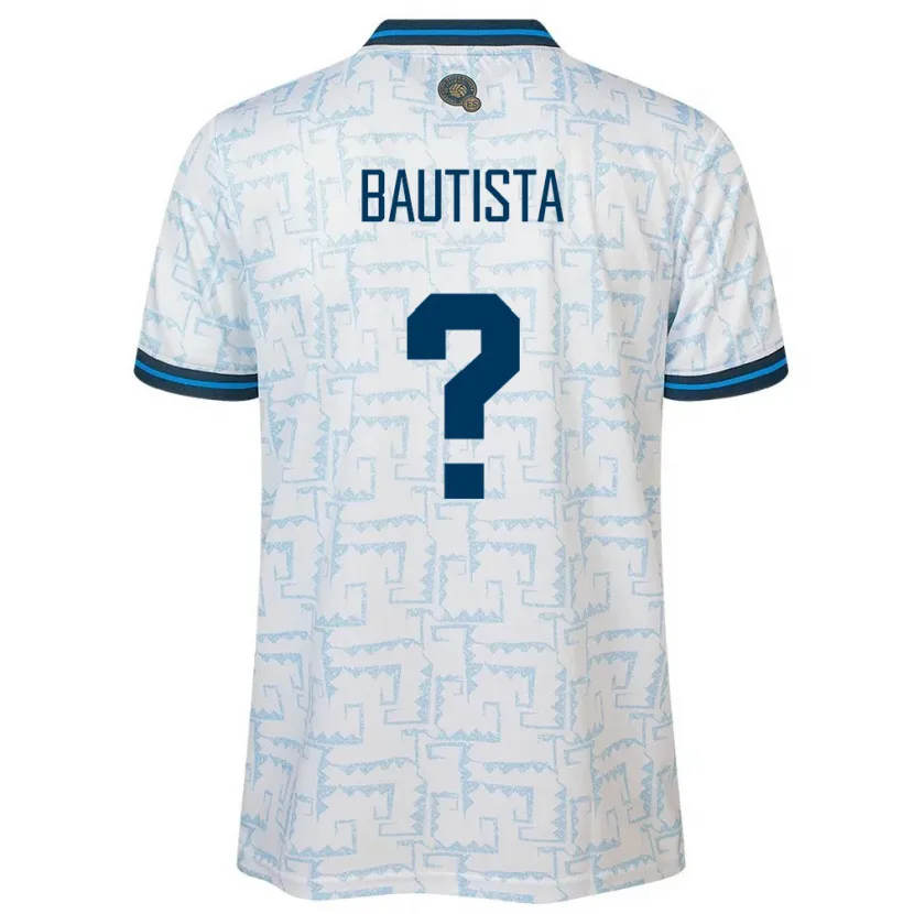 Danxen Mujer Camiseta El Salvador Ezequiel Bautista #0 Blanco 2ª Equipación 24-26 La Camisa México