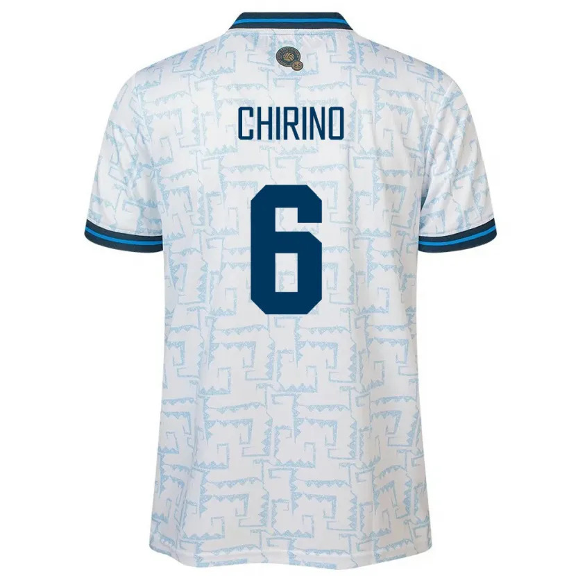 Danxen Mujer Camiseta El Salvador Alejandra Chirino #6 Blanco 2ª Equipación 24-26 La Camisa México