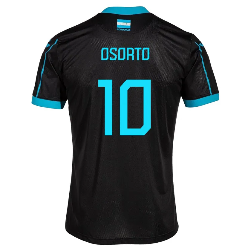 Danxen Mujer Camiseta Honduras Roberto Osorto #10 Negro 2ª Equipación 24-26 La Camisa México