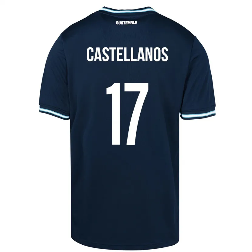 Danxen Mujer Camiseta Guatemala Óscar Castellanos #17 Azul 2ª Equipación 24-26 La Camisa México