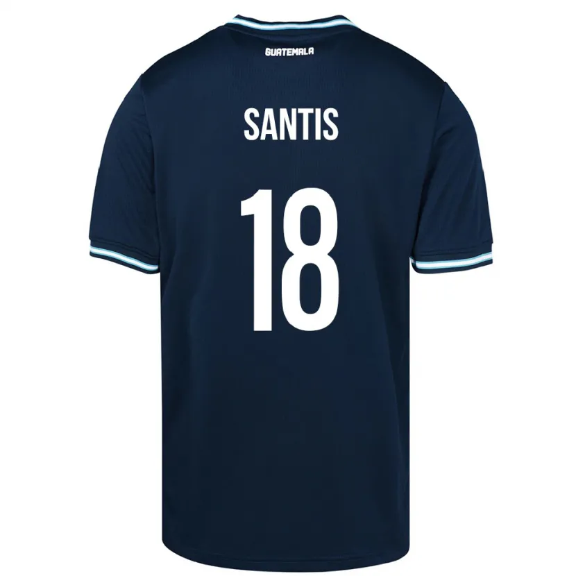 Danxen Mujer Camiseta Guatemala Óscar Santis #18 Azul 2ª Equipación 24-26 La Camisa México