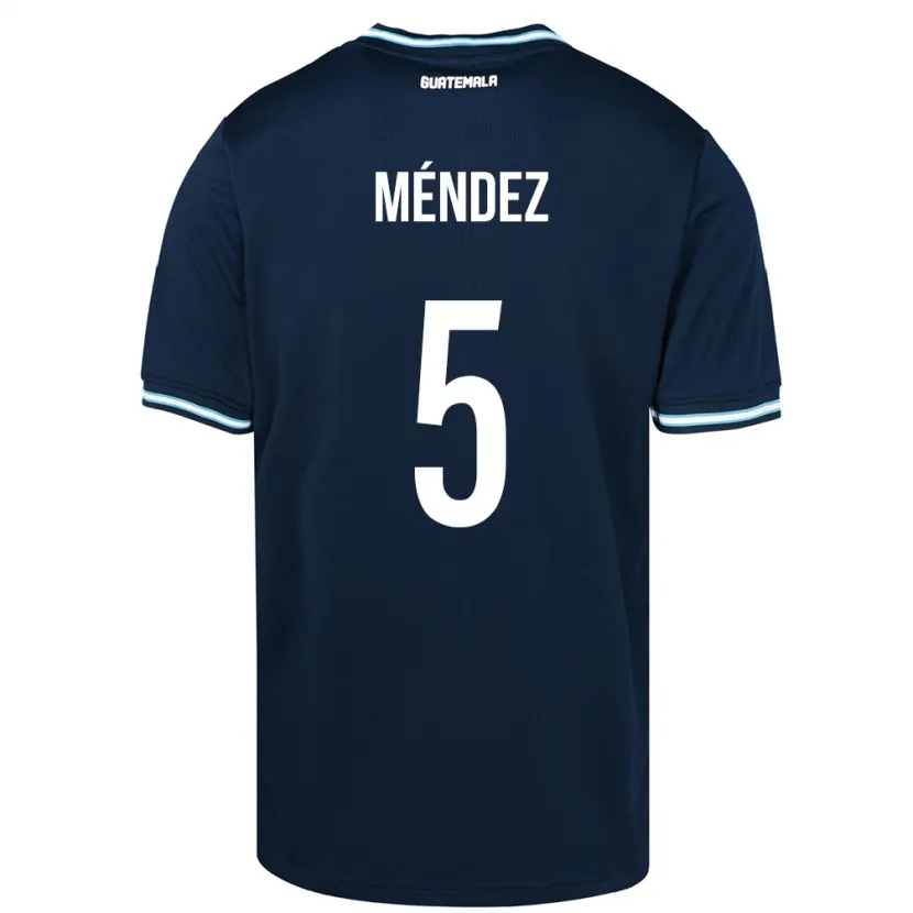 Danxen Mujer Camiseta Guatemala Diego Méndez #5 Azul 2ª Equipación 24-26 La Camisa México