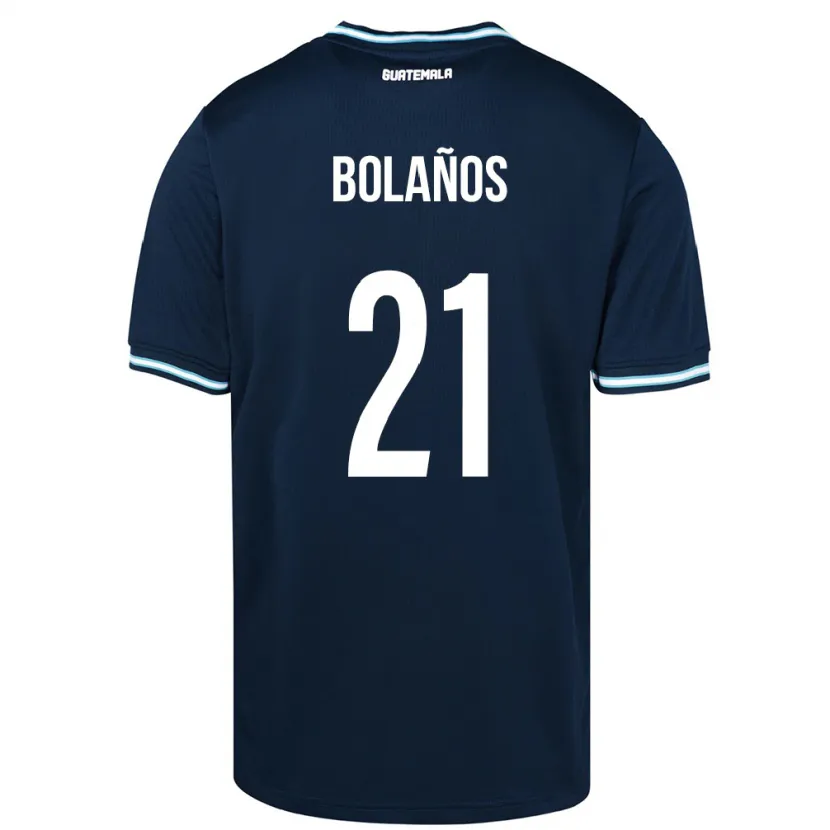 Danxen Mujer Camiseta Guatemala Diego Bolaños #21 Azul 2ª Equipación 24-26 La Camisa México