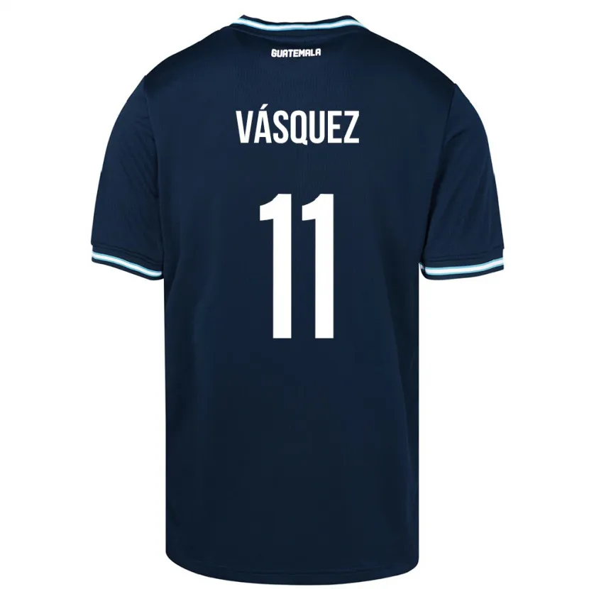 Danxen Mujer Camiseta Guatemala Gabino Vásquez #11 Azul 2ª Equipación 24-26 La Camisa México