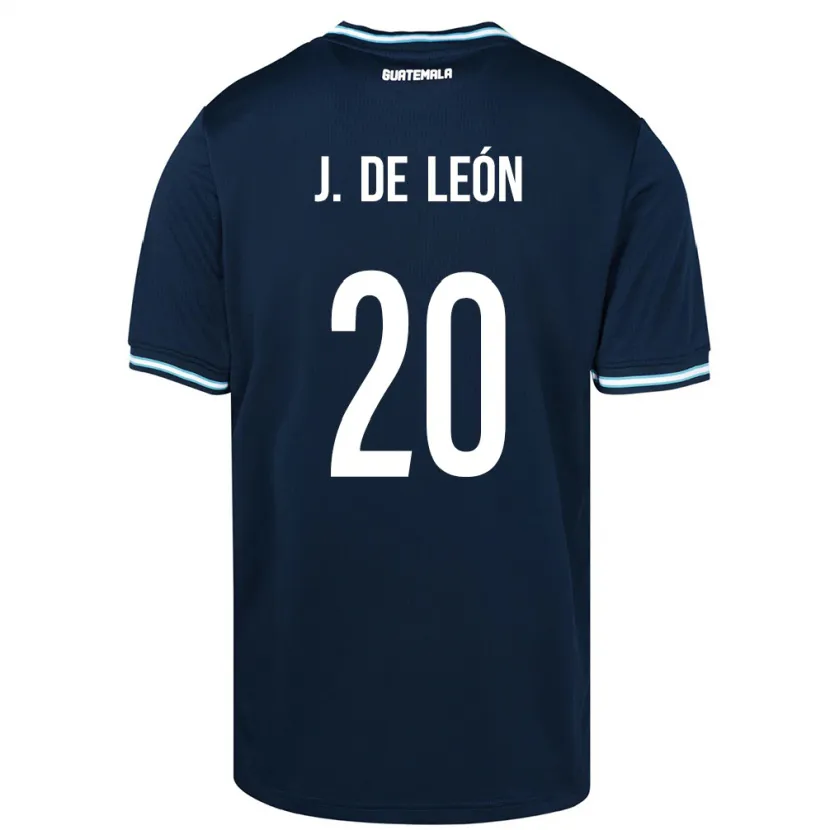 Danxen Mujer Camiseta Guatemala Jorge De León #20 Azul 2ª Equipación 24-26 La Camisa México