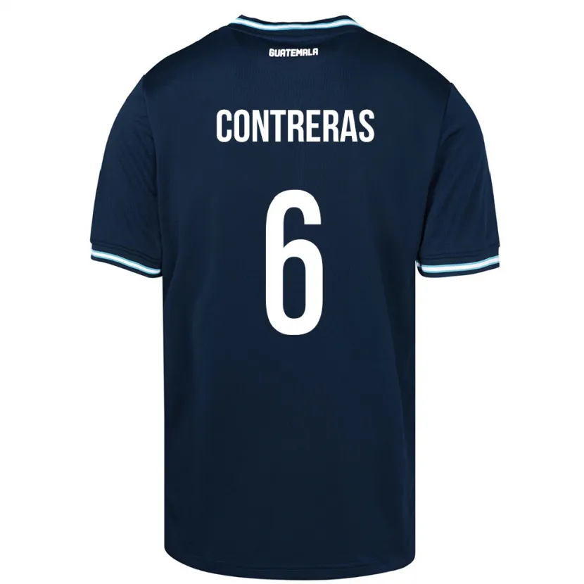 Danxen Mujer Camiseta Guatemala María Contreras #6 Azul 2ª Equipación 24-26 La Camisa México