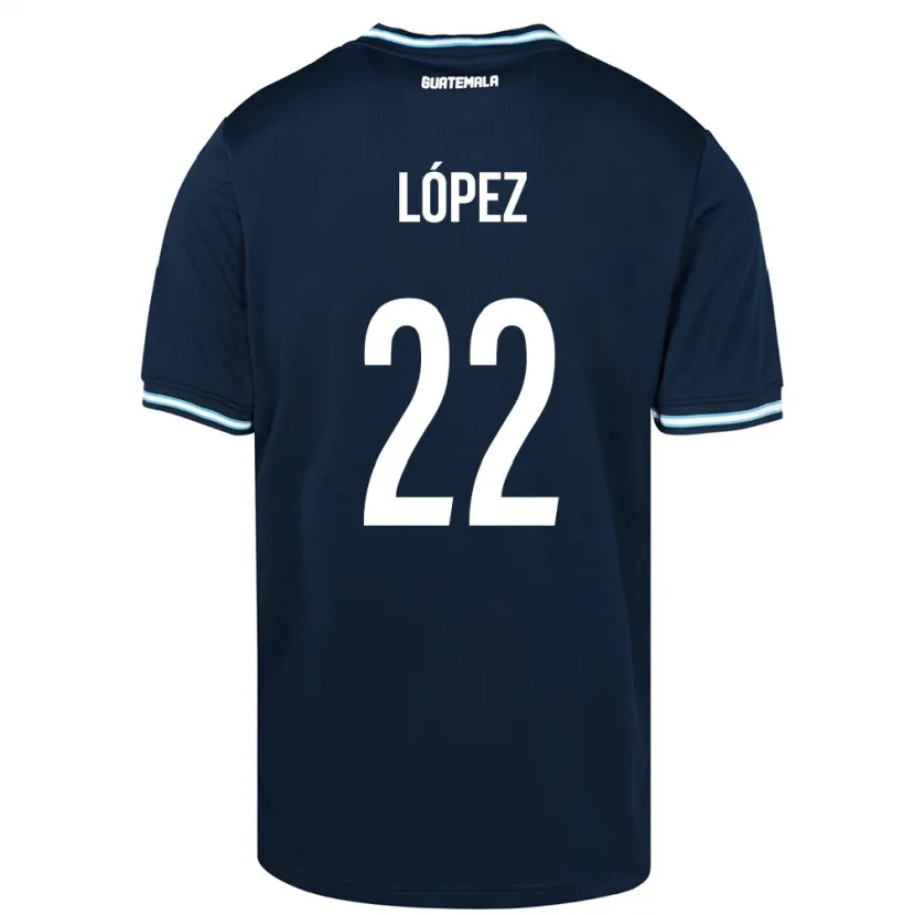 Danxen Mujer Camiseta Guatemala Whitney López #22 Azul 2ª Equipación 24-26 La Camisa México