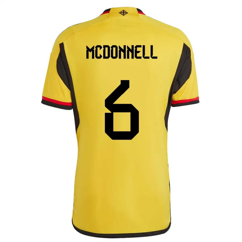 Danxen Mujer Camiseta Irlanda Del Norte Jamie Mcdonnell #6 Blanco 2ª Equipación 24-26 La Camisa México