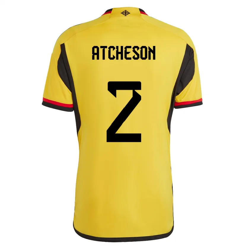 Danxen Mujer Camiseta Irlanda Del Norte Tom Atcheson #2 Blanco 2ª Equipación 24-26 La Camisa México