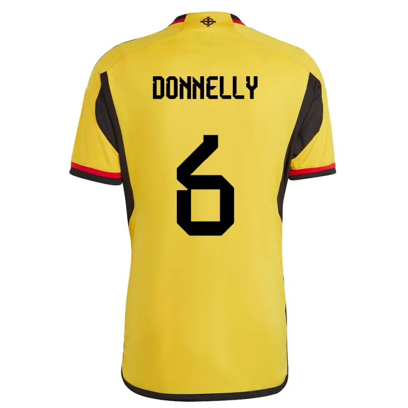 Danxen Mujer Camiseta Irlanda Del Norte Ryan Donnelly #6 Blanco 2ª Equipación 24-26 La Camisa México