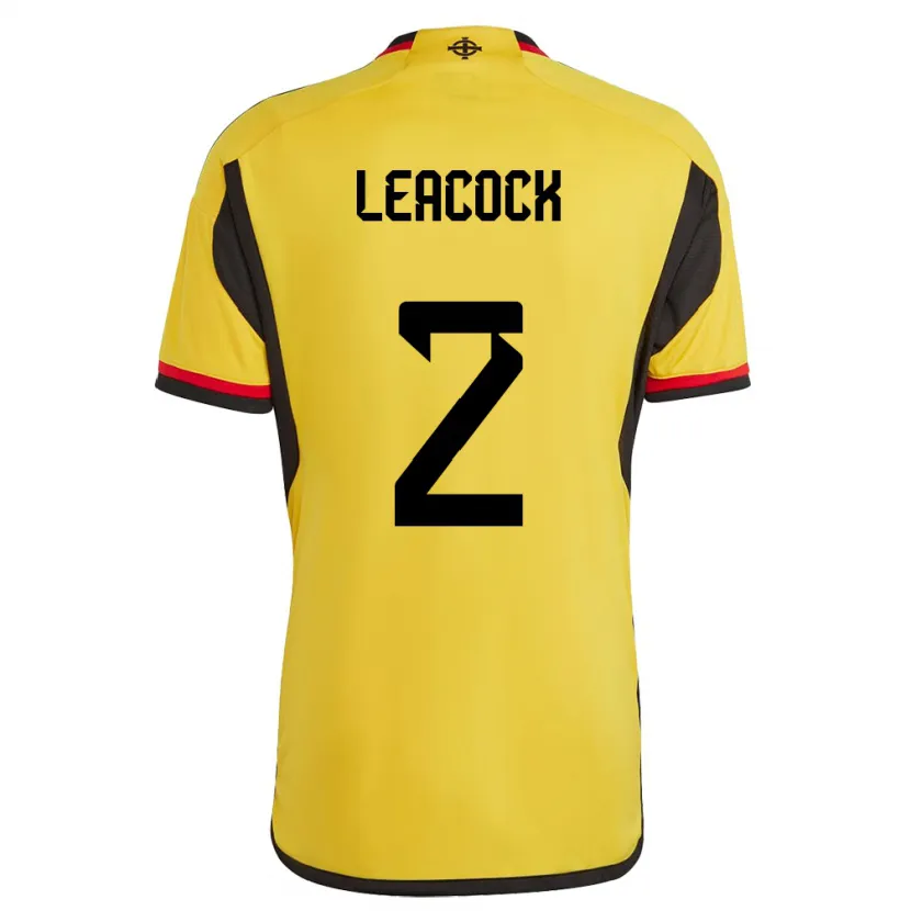 Danxen Mujer Camiseta Irlanda Del Norte Callum Leacock #2 Blanco 2ª Equipación 24-26 La Camisa México