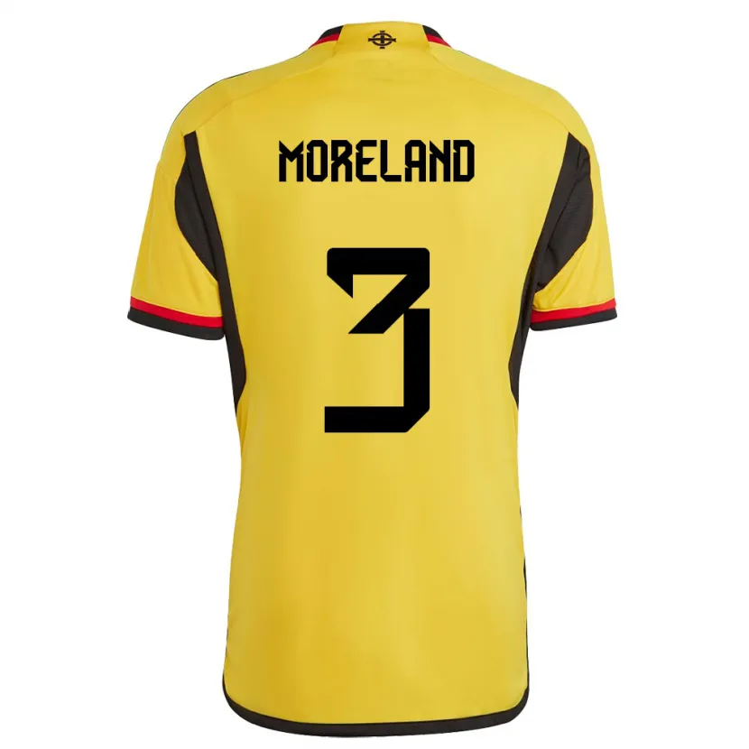 Danxen Mujer Camiseta Irlanda Del Norte Calum Moreland #3 Blanco 2ª Equipación 24-26 La Camisa México